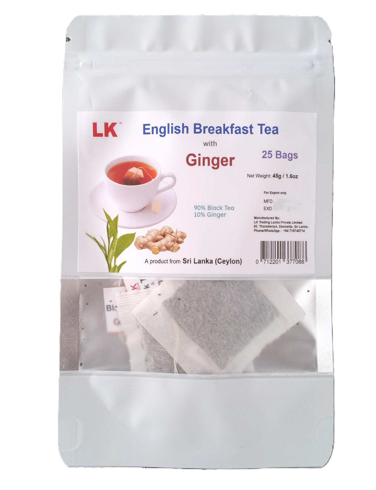 English Breakfast TEA with Ginger - LK Natural
