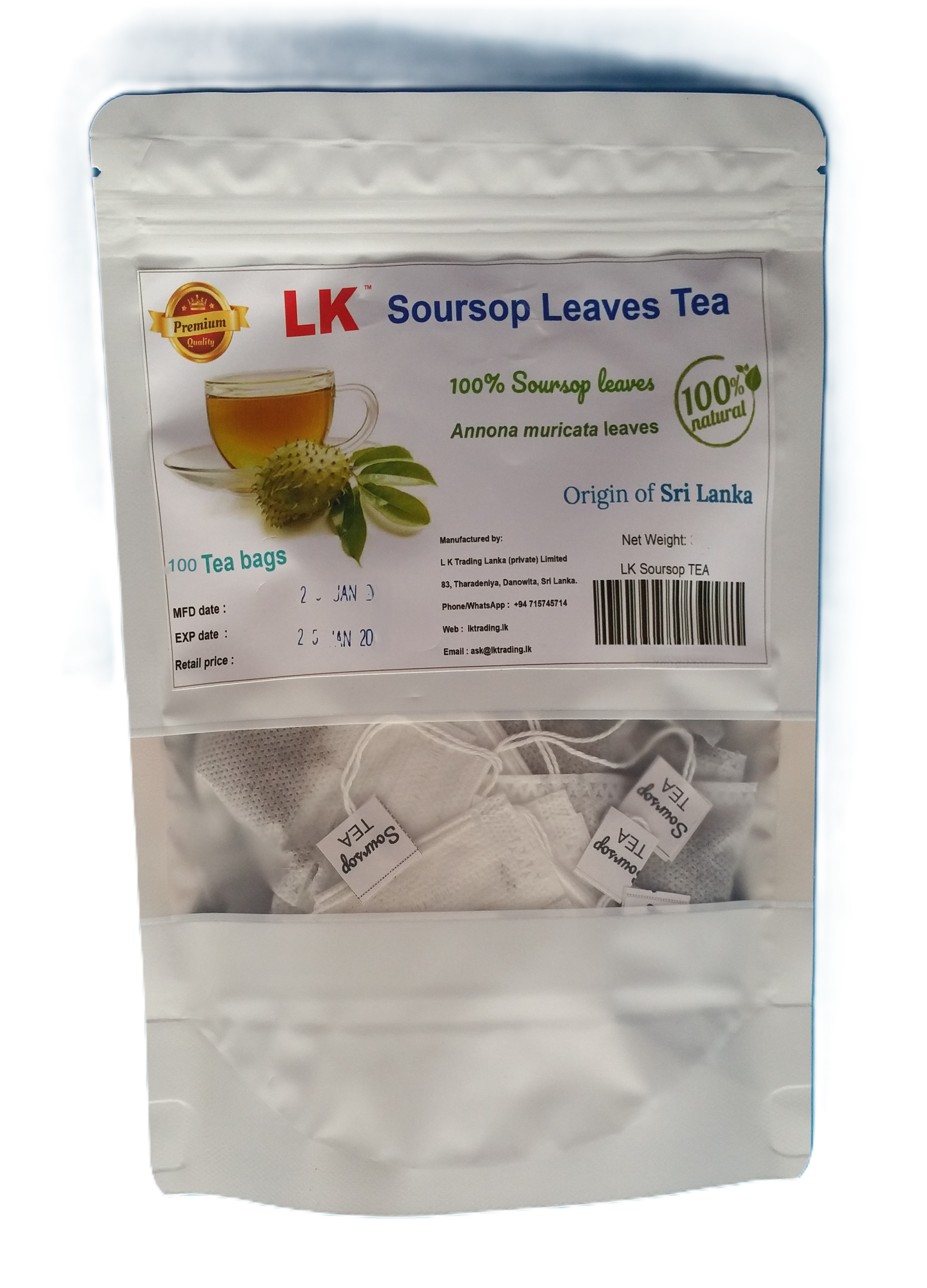 Soursop Leaves TEA  - 100 bags - LK Natural