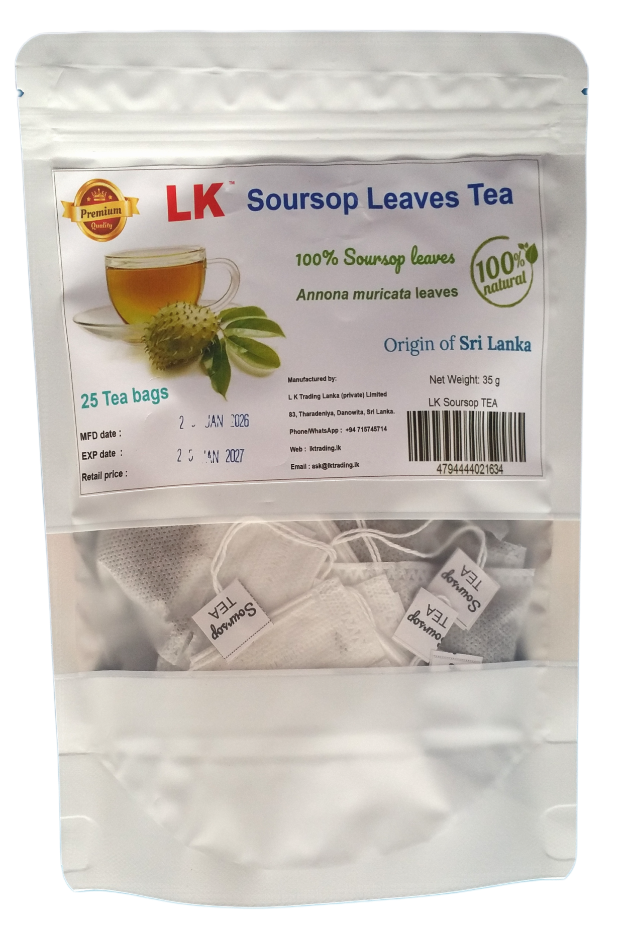 Soursop Leaves TEA - 25 tea bags